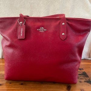 Coach Medium Zip Top Tote